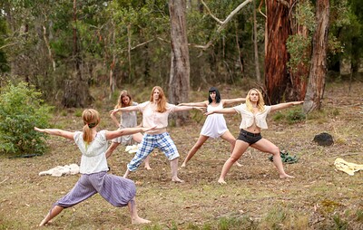 Chloe B and Kim Cums in Yoga lesson from 
