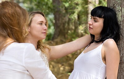 Chloe B and Kim Cums in Lesbian picknick from 