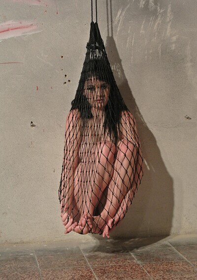 Alice Nice in Alice trapped and dangling in net getting vibed from 