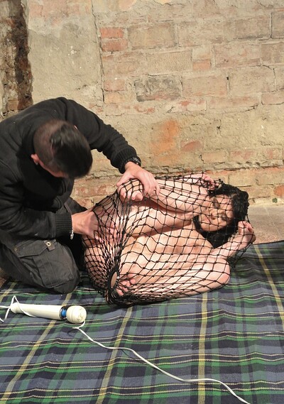 Alice Nice in Alice trapped and dangling in net getting vibed from 