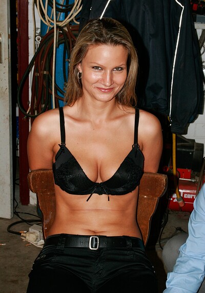 Samantha Jolie in Samantha chair-tied ballgagged tit-grabbed from 
