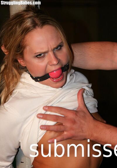 Barra Brass in Ballgagged titgrabbed assslapped drooling from 