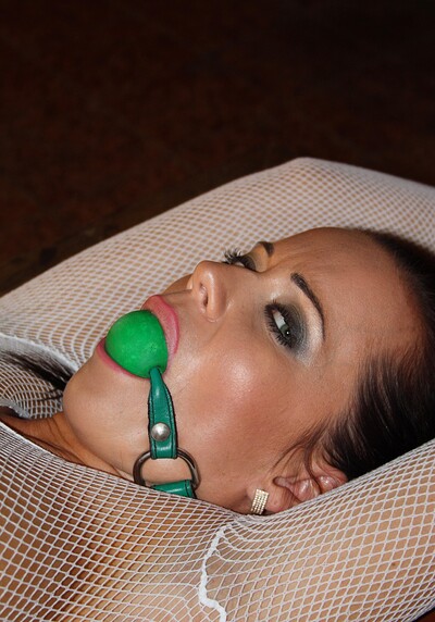 Cindy Dollar in Cindy Dollar on display bound ballgagged from 