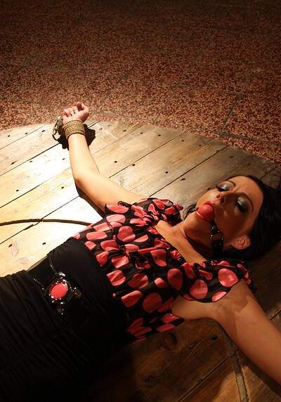Samantha Joons in Samantha Joons tied spreadeagle and stripped from 