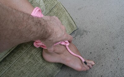 Ariel Anderssen in Rope tied on couch from 