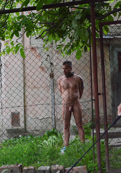 Miky Love in Bound and wanked in the garden from 