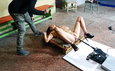 Adina Rimers in Babe takes machine fucked while vibed from 