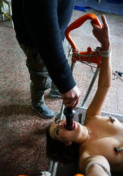 Adina Rimers in Adina Rimers tied up for machine from 