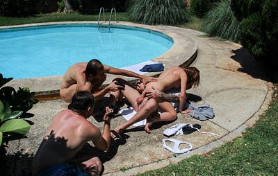 Baby Dream in Patio group pounding from 