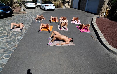 Alexis Cherry and Wendy Moon in Naked yoga and skinny dipping from 