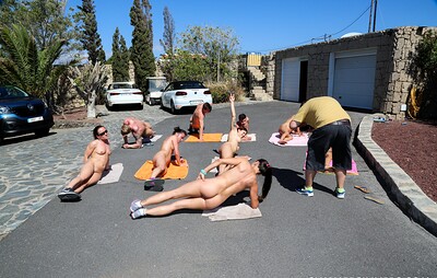 Alexis Cherry and Wendy Moon in Naked yoga and skinny dipping from 
