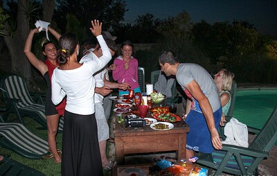 Nikki M in BBQ party ends up fucking at the pool from 