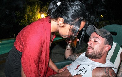 Nikki M in BBQ party ends up fucking at the pool from 