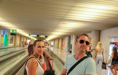 Wendy Moon and Mea Melone in Arriving at destination crazy from 