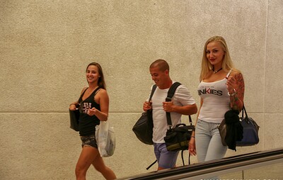 Wendy Moon and Mea Melone in Arriving at destination crazy from 