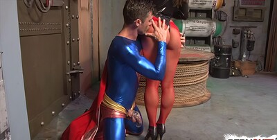 Lance Hart and Chichi Medina in Seductress Enslaves Superman from 