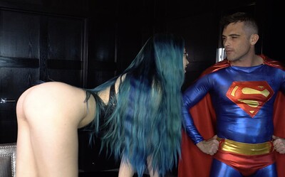 Lance Hart and Alex Coal in Alex Coal Drains Superman from 