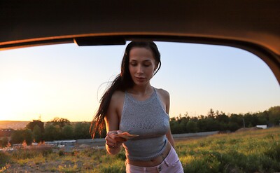 Nicole Love in Bareback on the rooftop from 