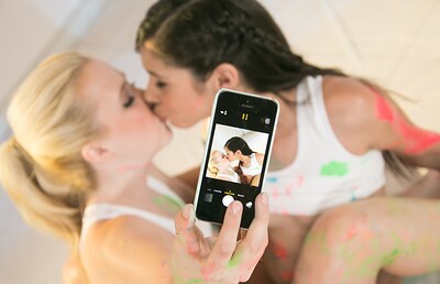 Samantha Rone and Taylor Reed in Paint Me Pink, Scene #01 from 