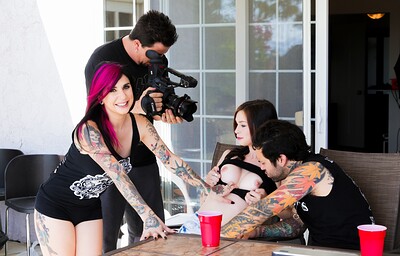 Joanna Angel and Vera Drake in Between Scenes Hang Out Sex, Scene #01 from 