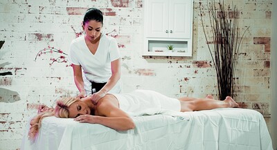 Alex Coal welcomes Sophia West into the massage parlor.