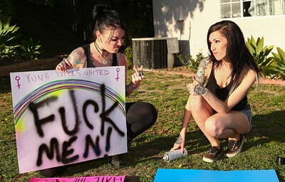 Callie Cyprus and Tommy Pistol in Dykes Takin' Dick - Callie Cyprus, Scene #01 from 