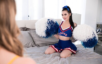 Marley Brinx and Cadence Lux in You Were A Cheerleader??, Scene #01 from