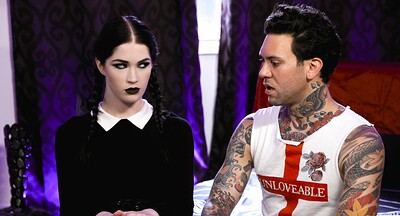 Evelyn Claire and Small Hands in Very Adult Wednesday Addams -  Evelyn Claire, Scene #01 from 