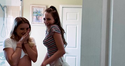 Riley Star and Kyler Quinn in Epic DARE Wheel Challenge! (3 Girls x 3 Spins = 9 Dares!) from 
