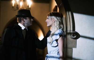 Kenna James and Nathan Bronson in Dark Is The Night: Scene 1 from 