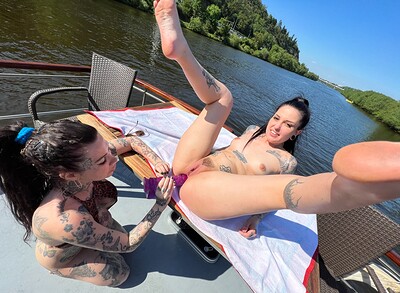 Proxy Paige and Megan Inky in Proxy's Crazy DP Orgy Boat Trip! from 