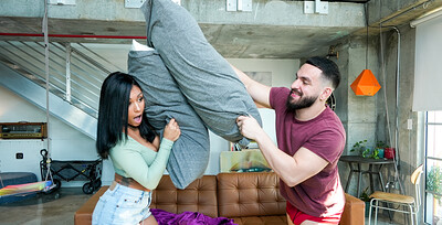 Camila Cortez and Peter Green in The Awkward Pillow Fight, Scene #01 from