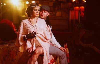 Violet Starr and Seth Gamble in Timeless 1920's from