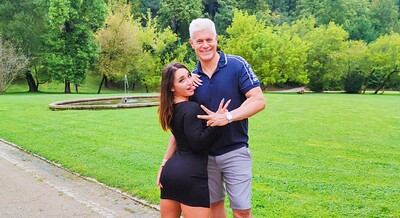 Sara Diamante in Big Booty Italian Cutie Watering in the Rain! - Part 1 from 