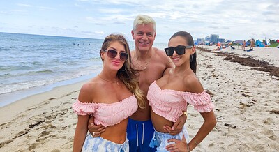 Lolly Dames and Armani Black in Bringing Home Big Tits Brunettes Beach Babes For A Threesome from