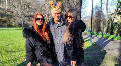 Katy Rose and Mia Trejsi in Easter Egg Hunt Turns Into Double Pussy Penetration Foursome from