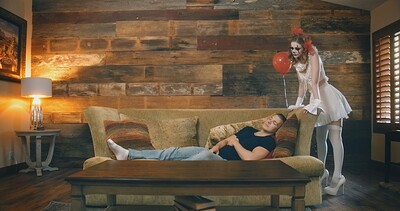 Codey Steele and Scarlet Skies in Stop Clowning Around Stepsis - S18:E9 from 