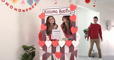 Juan El Caballo Loco and Penelope Kay in Cash For Kisses On Valentines Day - S25:E7 from