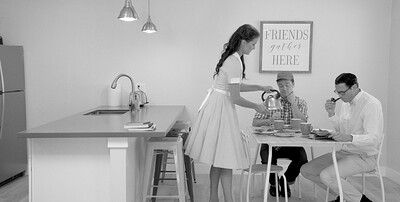 Bambino and Sofie Marie in Leave It To Moms Beaver The Milk Man Bw - S1:E1 from 