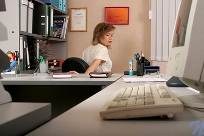 Trina in Office voyeur from 