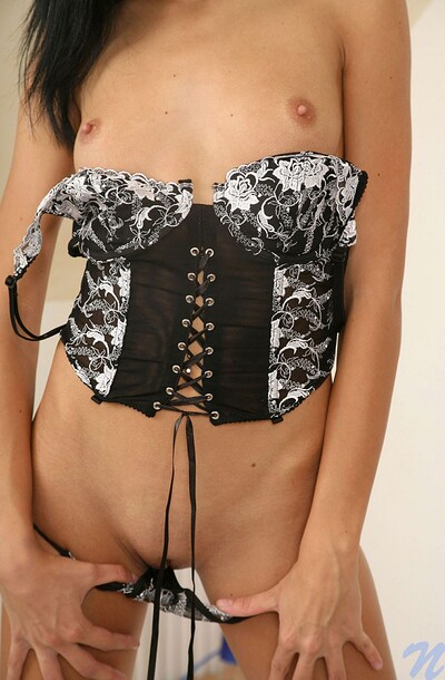 Amalie in Black corset from 