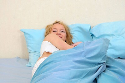 Natalia in Bed strip tease from 
