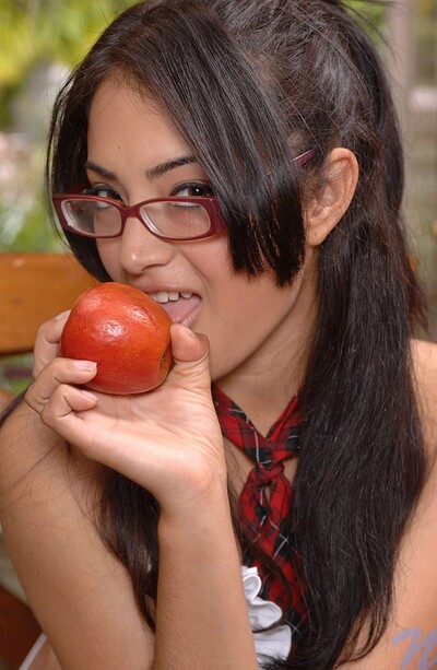 Andrea Kelly in School girl from