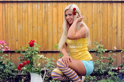 Candy Blond in Garden touches from 