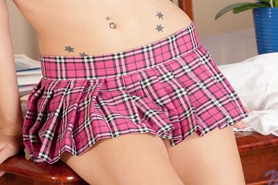 Ava Taylor in Short Skirt Tease from
