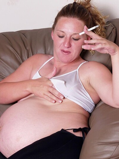  in Huge Belly Preggo Striptease from 