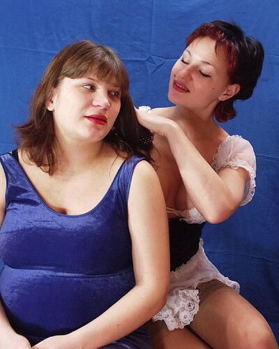  in Pregnant Lesbian Tease from 