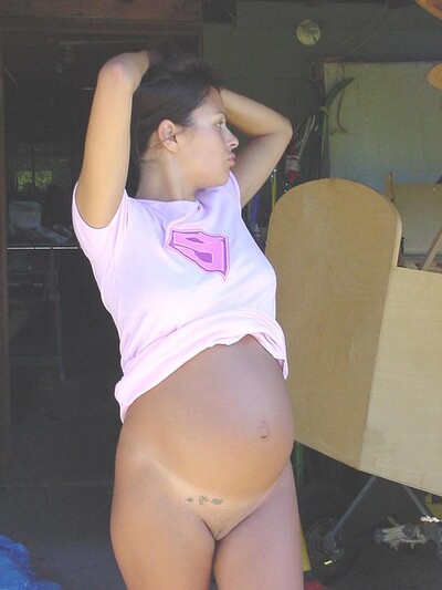  in Outdoor Preggo Striptease from 