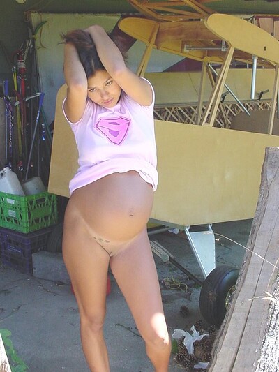  in Outdoor Preggo Striptease from 