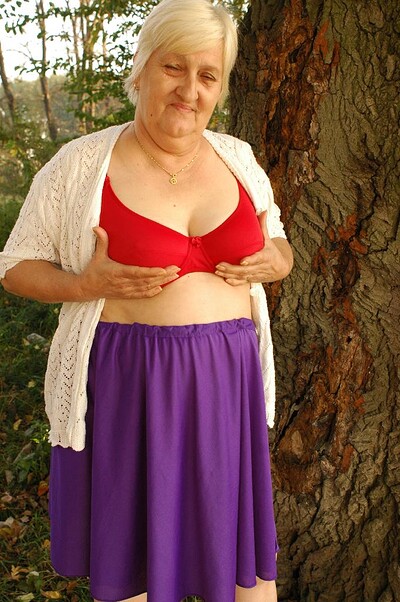 Anna Mary in Anna Granny Outdoor Banging from 